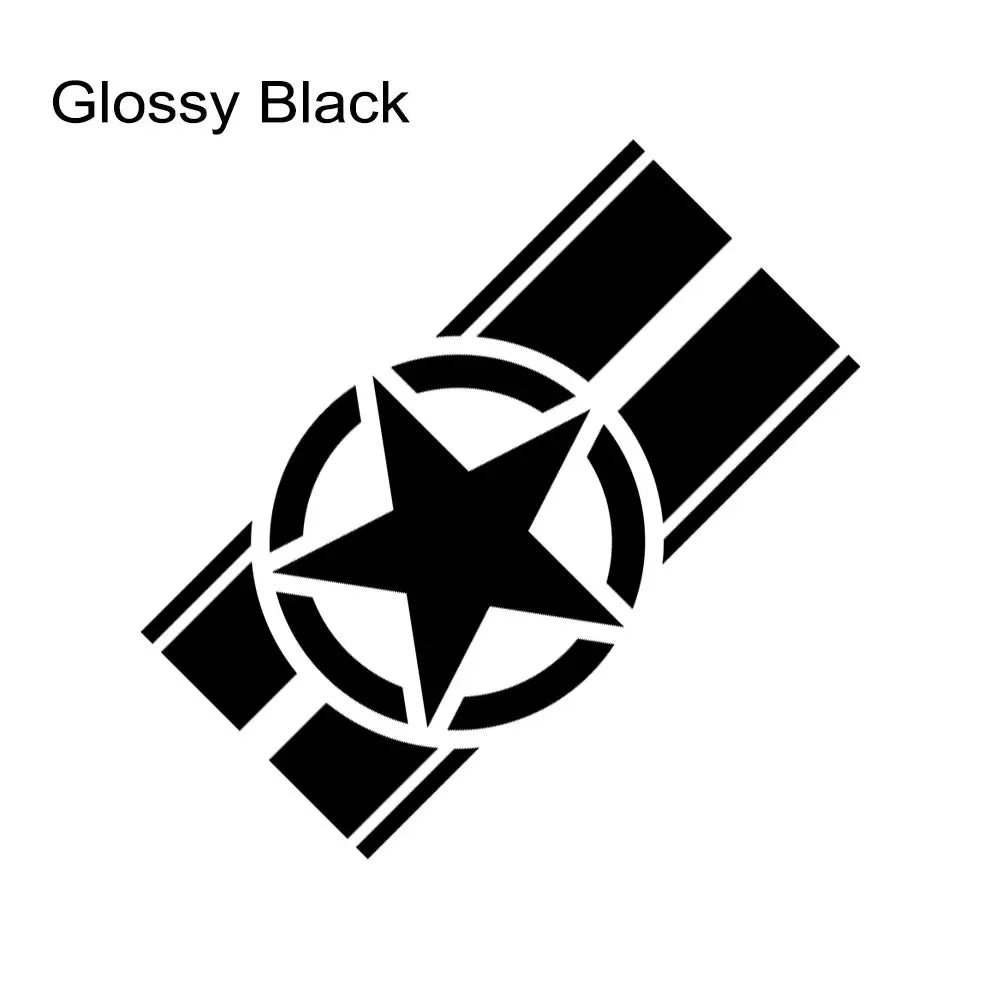 Jeep Hood Cover Decal – Pentagram Star Vinyl Sticker | Wrangler JK JL TJ, Renegade, Patriot, Trailhawk, Rubicon - 200000182:350852#Glossy White-200000182:350850#Glossy Black-200000182:10#Glossy Red-200000182:350853#Glossy Gray-200000182:771#Matt Gold-  DRIVEN - 13