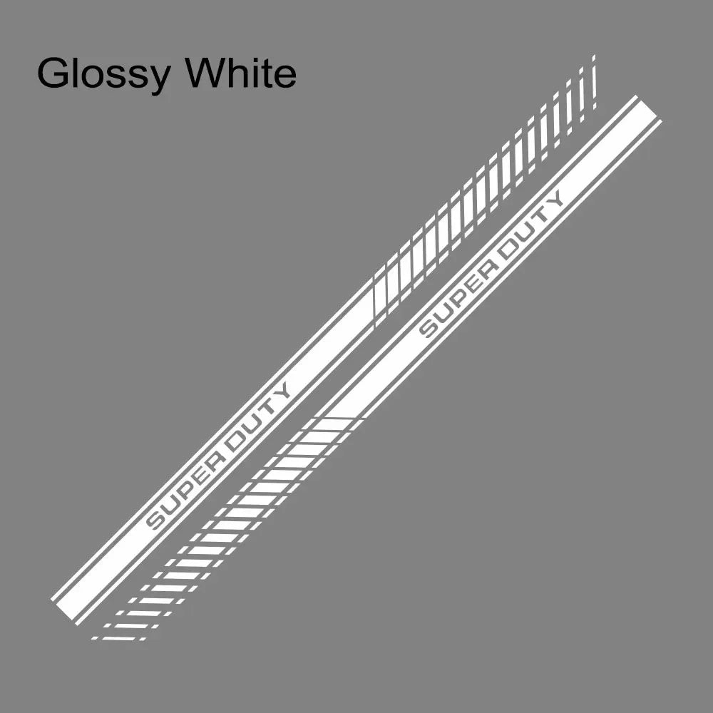 Door Side Body Stripe Decal for Ford Super Duty F-250 / F-350 / F-450 | Vinyl Truck Sticker 2-Pack - 200000182:771#Carbon Fiber-200000182:29#Glossy White-200000182:691#Glossy Gray-200000182:193#Glossy Black-200000182:366#Glossy Yellow-  DRIVEN - 9