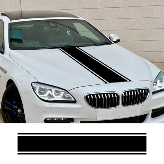 Universal Sport Hood Cover & Side Graphic Vinyl Wrap | Auto Tuning Sticker - 200000182:200006152#Carbon Fiber;5:361386#130X33cm-  DRIVEN - 1