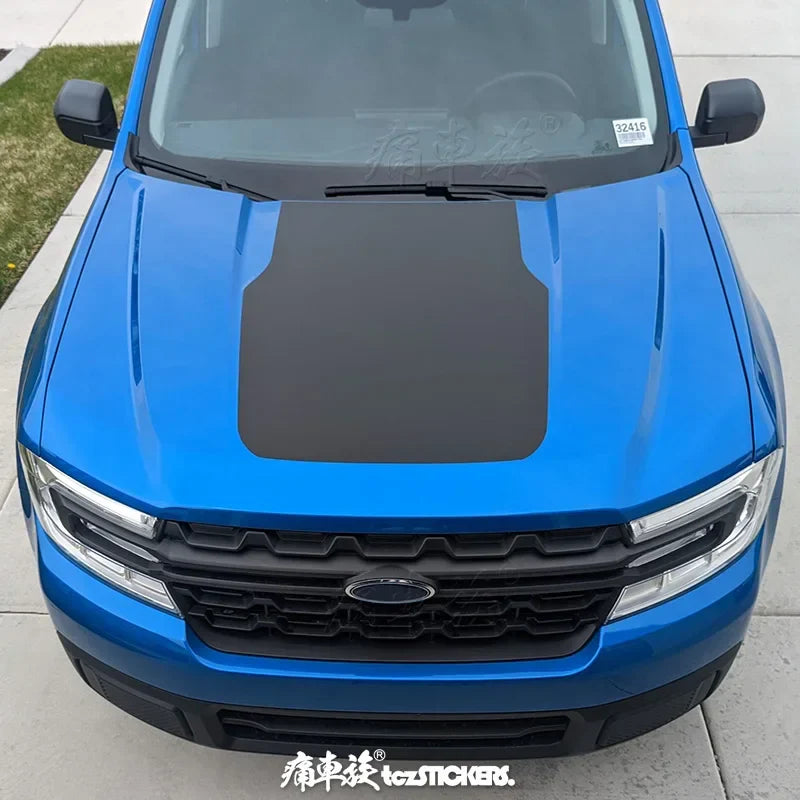 Dedicated Hood Trim Decal Film for Ford Maverick | Premium Color Change Vinyl - 200000182:496#H  black-200000182:173#G black-200000182:200013901#other colors-200000182:350686#J black-200000182:350852#D black-  DRIVEN - 3
