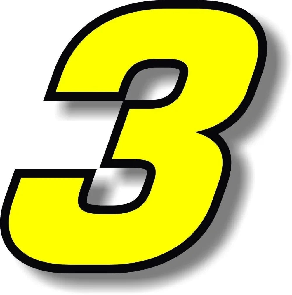 F155 Individual Number Vinyl Sticker – Yellow with Black Border | Digits 0–9 | 2 Sizes | Car, Motorcycle & Helmet - 14:1202#F155- Number 3;5:100012359#Height 5cm-14:771#F155- Number 2;5:871#Height 10cm-14:200070701#F155- Number 8;5:871#Height 10cm-14:1254#F155- Number 4;5:100012359#Height 5cm-14:193#F155- Number 1;5:871#Height 10cm-  DRIVEN - 6