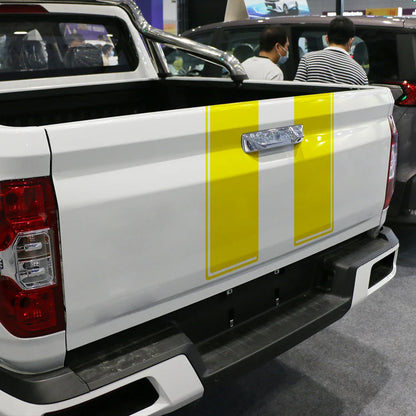Hood & Tailgate Graphic Decal for Dodge RAM 1500 / 2500 Hemi / Rebel | Custom Vinyl Truck Sticker - 200000182:350850#Matt Gold-200000182:350853#Matt Sliver-200000182:771#Carbon Fiber-200000182:29#Glossy White-200000182:200006152#Colorful Laser-  DRIVEN - 5