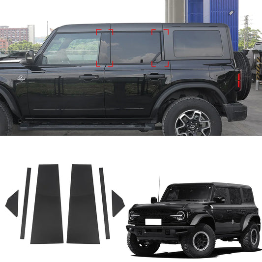 Door, Window & B-Pillar Decorative Sticker Kit for Ford Bronco | Vinyl Trim Decal Set - 200000182:193#Black 6 pieces-  DRIVEN - 1