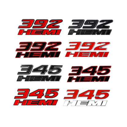 3D Metal HEMI 392 345 Emblem Badge Sticker for Dodge Charger / RAM 1500 / Journey / Caliber - 200000182:691#Black-200000182:10#Silver Red Black-200000182:200013901#Red Black-200000182:200006152#Red-200000182:350850#Silver Red White-  DRIVEN - 1