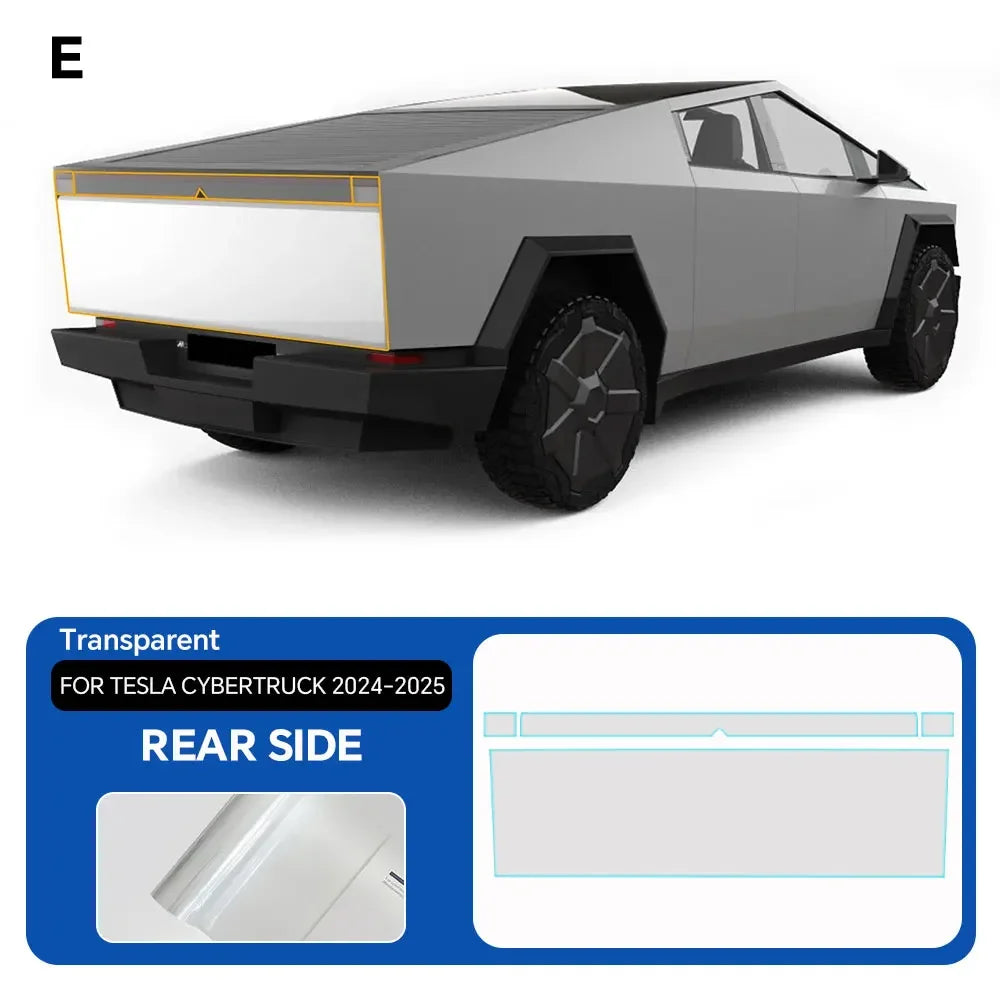 Precut Clear PPF for Tesla Cybertruck (2024–2026) | TPU Anti-Scratch Paint Protection Film - 200000182:193#Front;5:361385#Matte Clear Film-200000182:29#Hood;5:361385#Matte Clear Film-200000182:691#Doors;5:361385#Matte Clear Film-200000182:10#Rear Side;5:361385#Matte Clear Film-200000182:175#Fender;5:200000990#Glossy Clear Film-  DRIVEN - 12