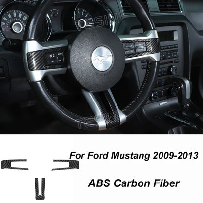 Carbon Fiber Grain Interior & Exterior Decoration Sticker for Ford Mustang (2009-2014) | Kit - 200000182:200013901#Door lock pin ring-200000182:202530813#Front fog lamp decor-200000182:200006158#Dashboard Panel-200000182:40808150#Headlight switch-200000182:200003699#Start key socket-  DRIVEN - 23