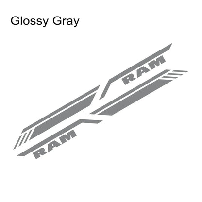 Bed Side Stripe Decal for Dodge RAM 1500 / 2500 / 3500 Rebel / TRX | Pickup Vinyl Graphic - 200000182:29#Glossy White-200000182:350852#Glossy Orange-200000182:173#Matt Gold-200000182:691#Glossy Gray-200000182:366#Glossy Yellow-  DRIVEN - 16