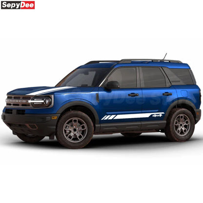 4x4 Hood & Door Side Stripe Decal Kit for Ford Bronco Sport | Full Body Vinyl Tuning Graphics - 200000182:193#hood sticker;355:203282824#Glossy white-200000182:193#hood sticker;355:203282825#Glossy grey-200000182:193#hood sticker;355:203282823#Glossy black-200000182:193#hood sticker;355:203289813#Reflective red-200000182:193#hood sticker;355:203289814#Reflective white-  DRIVEN - 3