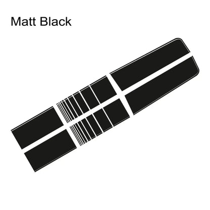 Hood, Bonnet, Roof & Trunk Racing Stripe Vinyl Kit | Full-Length Engine Cover Graphics - 200000182:29#Glossy Black-200000182:691#Glossy White-200000182:10#Glossy Gray-200000182:350852#Glossy Red-200000182:366#Matt Black-  DRIVEN - 8