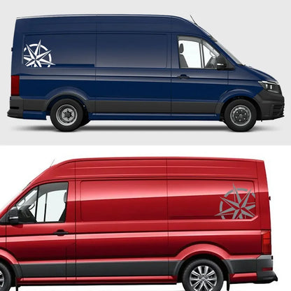 Adventure Style Waterproof Graphic Decal | Custom Vinyl Sticker for VW Crafter, Camper Van & More - 200000182:350852#Black-200000182:10#Red-200000182:94#Dark Gray-200000182:29#White-200000182:496#Orange-  DRIVEN - 3