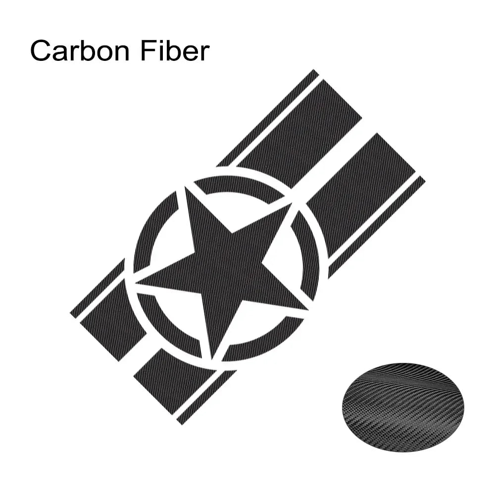 Jeep Hood Cover Decal – Pentagram Star Vinyl Sticker | Wrangler JK JL TJ, Renegade, Patriot, Trailhawk, Rubicon - 200000182:350852#Glossy White-200000182:350850#Glossy Black-200000182:10#Glossy Red-200000182:350853#Glossy Gray-200000182:771#Matt Gold-  DRIVEN - 8