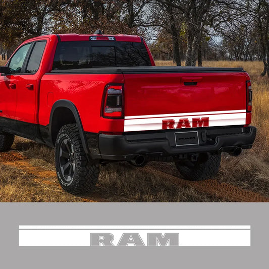 Rear Tailgate Letter Graphic Decal for Dodge RAM 1500 / 2500 | Custom Vinyl Truck Sticker - 200000182:691#Glossy Gray-  DRIVEN - 1