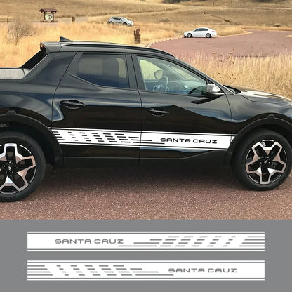 Door Side Graphic Decal for Hyundai Santa Cruz SE / SEL / Limited (2022–2023) | Vinyl Pickup Sticker - 200000182:29#Glossy White-200000182:193#Glossy Black-200000182:350853#Carbon Fiber-200000182:350850#Colorful Laser-200000182:173#Matt Black-  DRIVEN - 2
