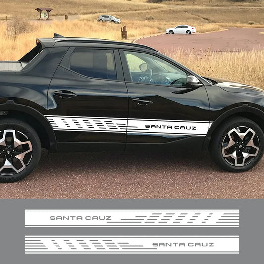 Door Side Graphic Decal for Hyundai Santa Cruz SE / SEL / Limited (2022–2023) | Vinyl Pickup Sticker - 200000182:29#Glossy White-  DRIVEN - 2