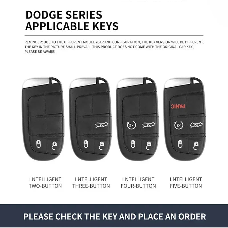 Zinc Alloy Key Case for Dodge Challenger / Charger / Journey / RAM | Remote Control Cover