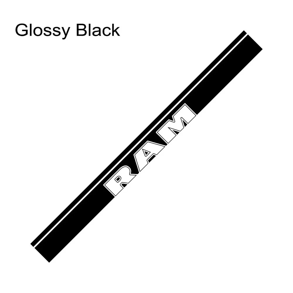 Rear Tailgate Letter Graphic Decal for Dodge RAM 1500 / 2500 | Custom Vinyl Truck Sticker - 200000182:691#Glossy Gray-200000182:10#Glossy Red-200000182:193#Glossy Black-200000182:29#Glossy White-200000182:175#Glossy Blue-  DRIVEN - 11
