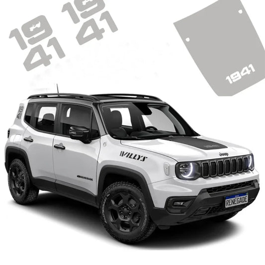 1941 Heritage-Style Hood Scoop Decal for Jeep Renegade (2016–2025) | Precut Vinyl Graphics - 200000182:193#A-  DRIVEN - 1