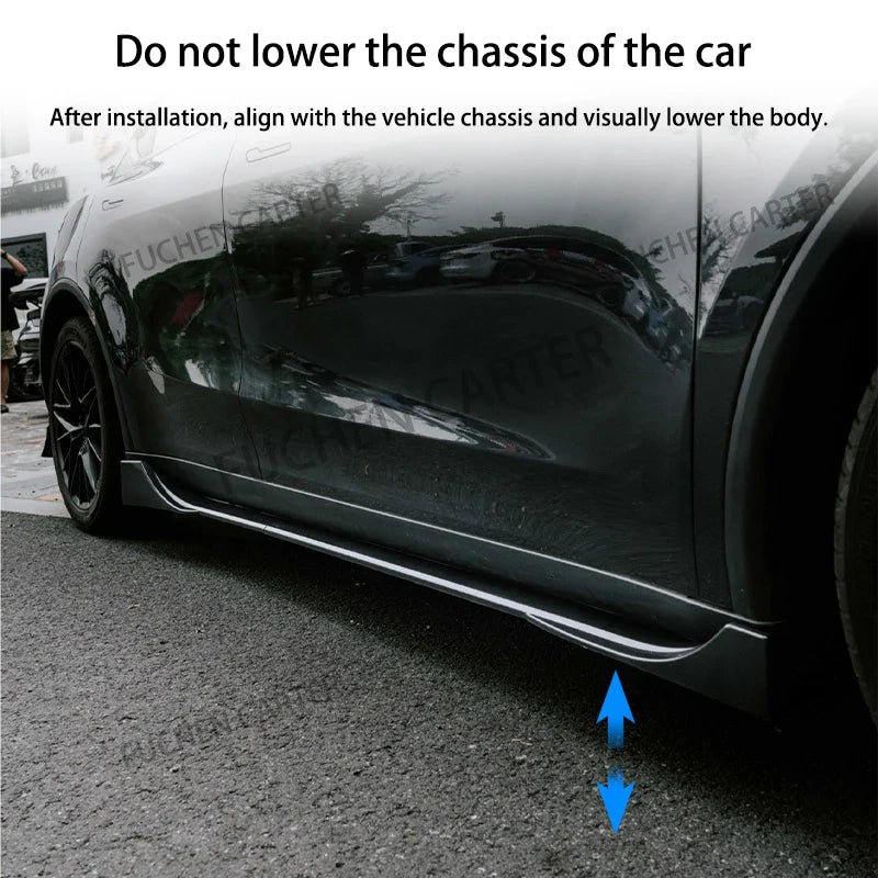 ABS Side Skirt Extension Body Kit for Tesla Model Y Juniper (2025) | Fast Aero Gloss Finish - 14:200004889#Matte Black-14:200004890#Bright Black-14:200004891#Bright carbon-14:200003699#Matte carbon-  DRIVEN - 4