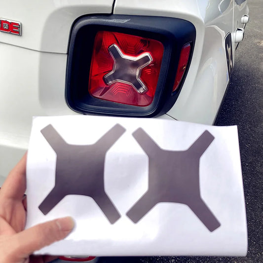 Angry Eyes Headlight & Dark Smoke Tail Light Decal for Jeep Renegade (2015–2022) | Matte Black Vinyl - 200000182:29#headlight sticker-  DRIVEN - 2
