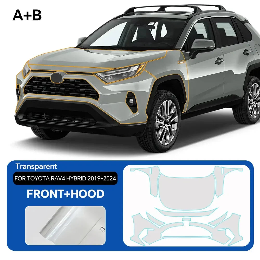 Precut PPF for Toyota RAV4 Hybrid XA50 (2019–2025) | 9-Mil TPU Paint Protection Film - 200000182:175#Front and Hood;5:200000990#Clear Film-200000182:366#Rear Trunk;5:200000990#Clear Film-200000182:350852#Whole Set;5:200000990#Clear Film-200000182:10#Rear Side;5:200000990#Clear Film-200000182:691#Door;5:200000990#Clear Film-  DRIVEN - 11