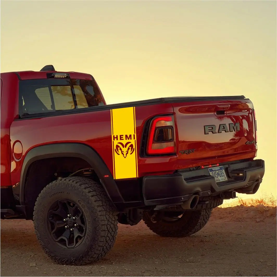 Dodge RAM Creative Stripe Graphic Decal Kit (2 Pcs) – Rear Body Vinyl Sticker | 1500, 2500, 3500, Rebel, Mopar | 2 Styles, 11 Colors - 200000182:200211869;355:203282824#Type 2-2PCS-200000182:200211869;355:203282823#Type 1-2PCS-200000182:350853#Matte Silver;355:203282824#Type 2-2PCS-200000182:350853#Matte Silver;355:203282823#Type 1-2PCS-200000182:350850#Matte Gold;355:203282824#Type 2-2PCS-  DRIVEN - 3