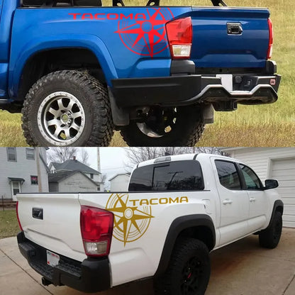 Compass Trunk Bed Side Decal for Toyota Tacoma TRD | 2-Piece Vinyl Film Graphics - 200000182:350853#Glossy Gray-200000182:10#Glossy Red-200000182:350850#Glossy Black-200000182:350852#Glossy White-200000182:193#Glossy Blue-  DRIVEN - 3