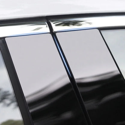 Gloss Black Pillar Post Door Trim Cover for Ford Bronco 4-Door (2021–2023) | Vinyl Sticker Pair - 200000182:29#plating silver-200000182:350853#carbon fiber pattern-  DRIVEN - 5