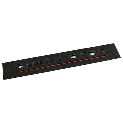 3D ABS DUAL MOTOR Chrome Red Line Emblem Badge for Tesla | Trunk & Body Styling Sticker - 14:200004890#Bright black red-14:200004889#silver red-14:365458#red-14:200002130#Matte black-14:200003699#Bright black-  DRIVEN - 10