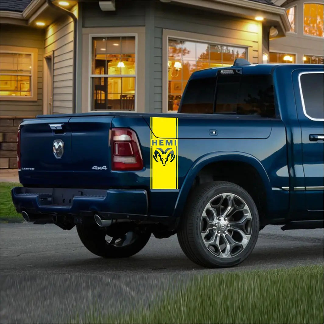 Dodge RAM Creative Stripe Graphic Decal Kit (2 Pcs) – Rear Body Vinyl Sticker | 1500, 2500, 3500, Rebel, Mopar | 2 Styles, 11 Colors - 200000182:200211869;355:203282824#Type 2-2PCS-200000182:200211869;355:203282823#Type 1-2PCS-200000182:350853#Matte Silver;355:203282824#Type 2-2PCS-200000182:350853#Matte Silver;355:203282823#Type 1-2PCS-200000182:350850#Matte Gold;355:203282824#Type 2-2PCS-  DRIVEN - 5