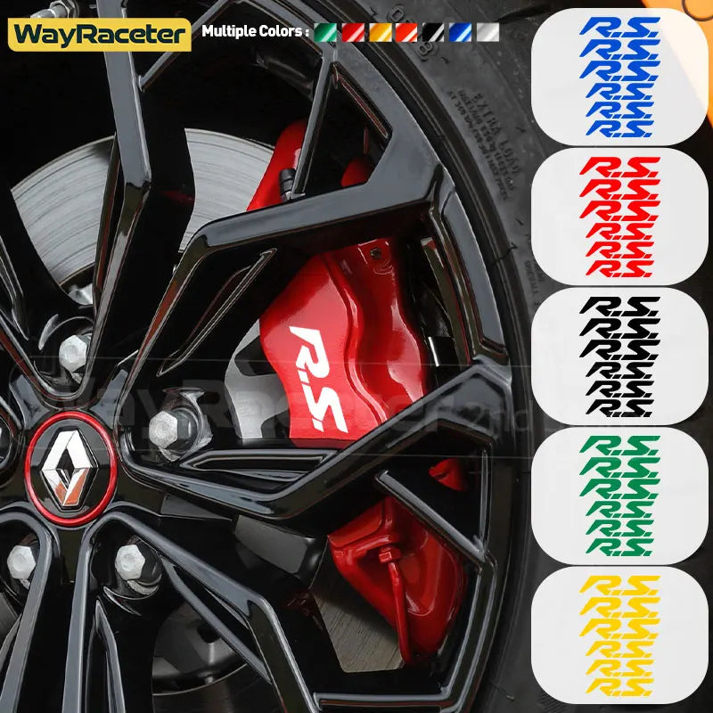 Renault Brake Caliper Decal Set – Hi-Temp Waterproof Reflective Vinyl | Megane RS, Clio, Sandero GT, Twingo, Laguna, Arkana (6 Pcs) - 200000182:193#RS black-200000182:691#RS red-200000182:29#RS white-200000182:350852#RS green-200000182:10#RS yellow-  DRIVEN - 1
