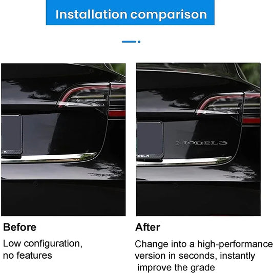 Original 3D ABS Letter Logo Emblem for Tesla Model 3 / Model Y | Rear Tailgate Trunk Badge - 200000182:10#MODEL Y Gloss Black-  DRIVEN - 2