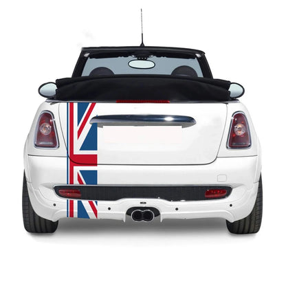 Union Jack Rear Trunk Decal for Mini Cooper One / JCW / S / Clubman / Countryman (F60, R60, R55) | Vinyl Styling Sticker - 200000182:193#Red Union Jack-200000182:29#Gray Union Jack-  DRIVEN - 7