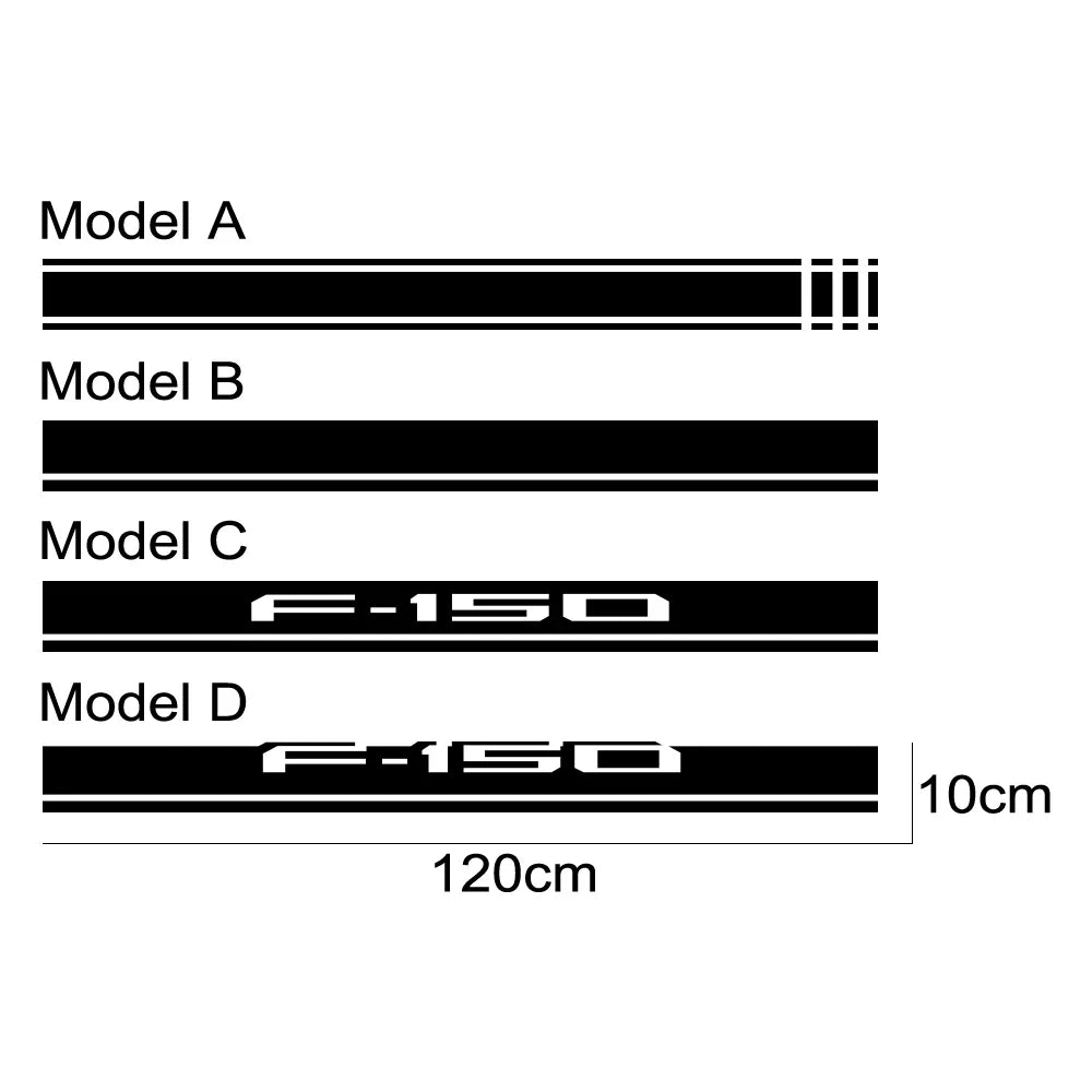 Hood Stripe Cover Decal for Ford F-150 / Raptor / Limited | Vinyl Truck Bonnet Sticker - 200000182:691#Model C;355:203282818#Glossy Orange-200000182:691#Model C;355:203282826#Glossy Red-200000182:691#Model C;355:203282825#Glossy Gray-200000182:691#Model C;355:203282824#Glossy White-200000182:691#Model C;355:203282823#Glossy Black-  DRIVEN - 5