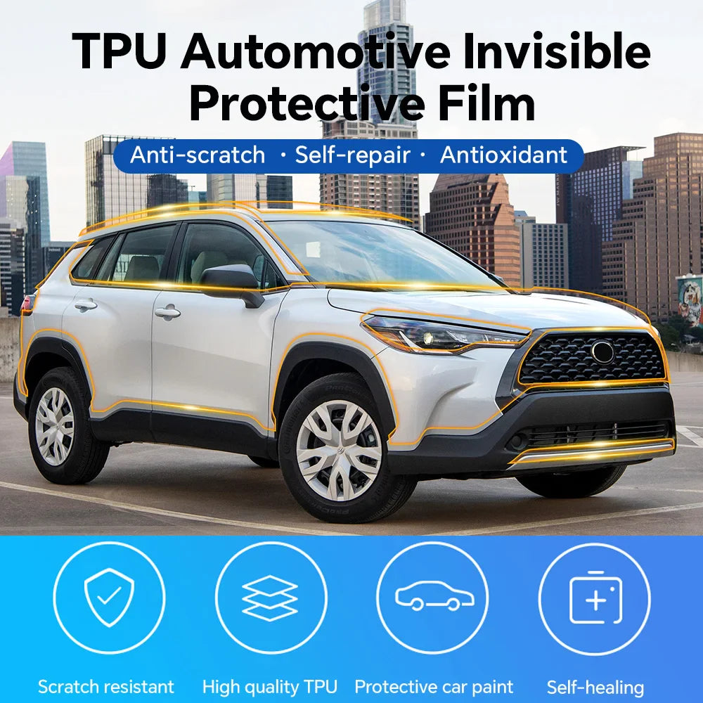 Precut PPF for Toyota Corolla Cross LE / XLE (2022–2024) | TPU Paint Protection Film - 14:29#Hood;5:200000990#Clear Film-14:193#Front;5:200000990#Clear Film-14:10#Rear Trunk;5:200000990#Clear Film-14:691#Doors;5:200000990#Clear Film-14:366#Rear Side;5:200000990#Clear Film-  DRIVEN - 2