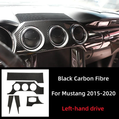 Carbon Fiber Dashboard Panel Trim for Ford Mustang GT (2015-2021) | Interior Decal Kit - 200000182:10;5:100014064#Left-hand drive-200000182:193;5:100014064#Left-hand drive-  DRIVEN - 8