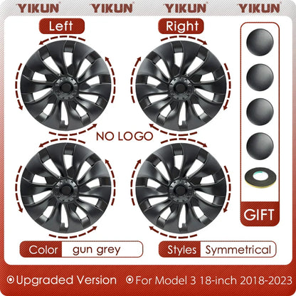 19" Performance Replacement Wheel Hub Caps for Tesla Model Y (2020–2024) | 4-Piece Full Rim Cover - 14:347#LR matte black;200007763:203372089-14:347#LR matte black;200007763:201336106-14:200002130#LR matte black-B;200007763:203372089-14:200002130#LR matte black-B;200007763:201336106-  DRIVEN - 10