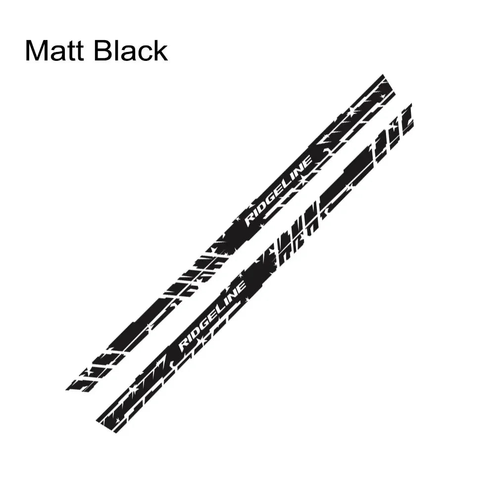Door Side Skirt Stripe Decal for Honda Ridgeline | 2-Piece Vinyl Pickup Truck Graphic - 200000182:496#Matt Silver-200000182:173#Matt Gold-200000182:175#Glossy Blue-200000182:366#Glossy Yellow-200000182:350852#Glossy Orange-  DRIVEN - 17