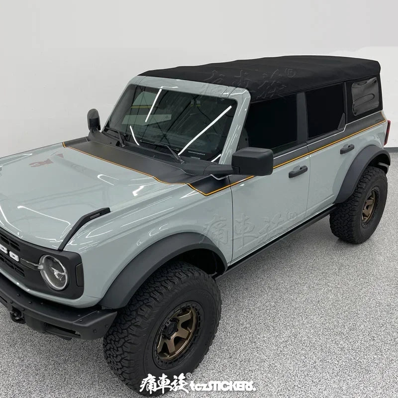 Custom Sports Body & Hood Modification Vinyl Decal Kit for Ford Bronco | PVC Full-Body Wrap - 200000182:691#B-200000182:193#A-  DRIVEN - 5