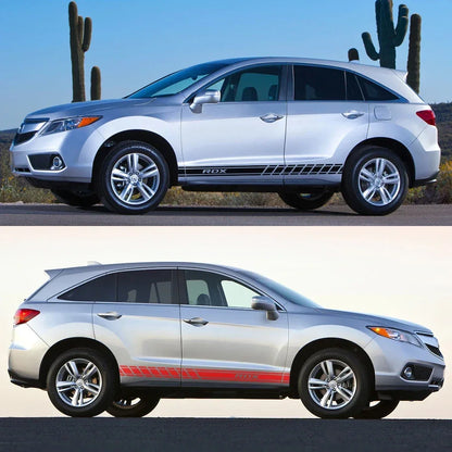 Long Door Side Skirt Stripe Decal for Acura RDX / MDX / TLX / ILX | Sport Vinyl 2-Piece Kit - 200000182:29#For RDX;355:203282822#Matt Silver-200000182:29#For RDX;355:203282817#Matt Gold-200000182:29#For RDX;355:203282820#Glossy Blue-200000182:29#For RDX;355:203282821#Matt Black-200000182:691#For ILX;355:203282823#Glossy Black-  DRIVEN - 3