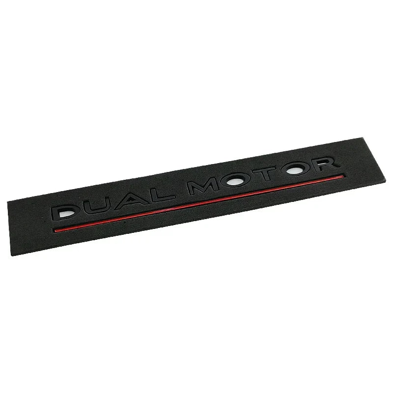 3D ABS DUAL MOTOR Chrome Red Line Emblem Badge for Tesla | Trunk & Body Styling Sticker - 14:200004890#Bright black red-14:200004889#silver red-14:365458#red-14:200002130#Matte black-14:200003699#Bright black-  DRIVEN - 9