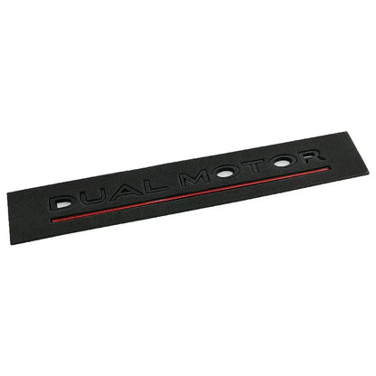 3D ABS DUAL MOTOR Chrome Red Line Emblem Badge for Tesla | Trunk & Body Styling Sticker - 14:200004890#Bright black red-14:200004889#silver red-14:365458#red-14:200002130#Matte black-14:200003699#Bright black-  DRIVEN - 9