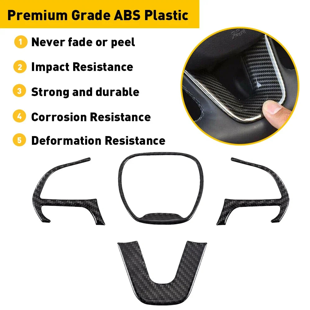 Steering Wheel Decoration Cover Trim Sticker for Dodge Challenger / Charger / Durango | OXILAM