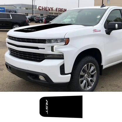 Hood Decal for Chevrolet Silverado RST | Vinyl Motor Decor Truck Sticker - 200000182:691#Matt Black-200000182:771#Carbon Fiber-200000182:29#Glossy Orange-200000182:173#Glossy Yellow-200000182:175#Glossy Blue-  DRIVEN - 1