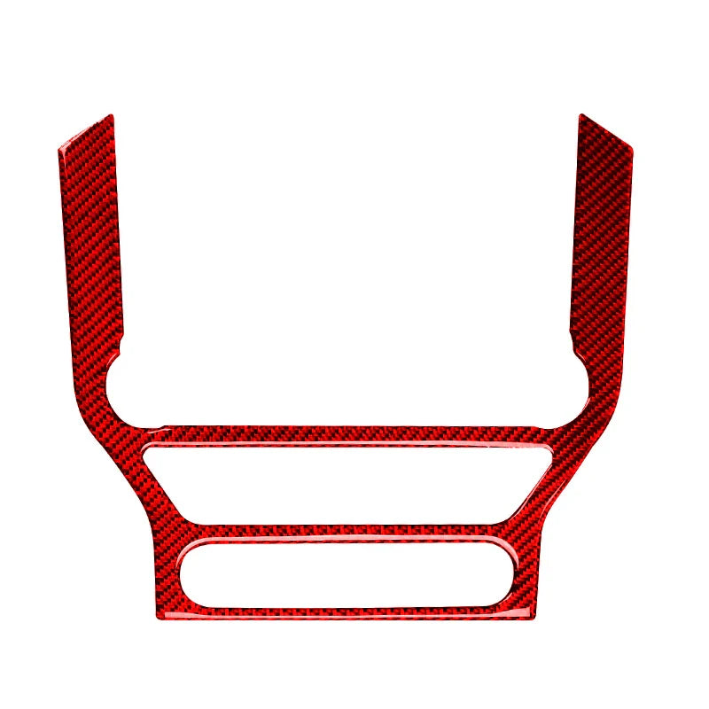 Carbon Fiber GPS Navigation Trim Frame for Ford Mustang GT (2015-2021) | Interior Vinyl Decal - 200000182:193#a set(Black)-200000182:350850#style A(Red)-200000182:350853#style B(Black)-200000182:10#a set(Red)-  DRIVEN - 8