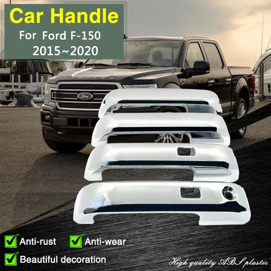 Chrome Smart Door Handle Cover for Ford F-150 (2015–2020) | Exterior Decoration Protective Film - 200000182:29#2Handle 2 Buttons-  DRIVEN - 1