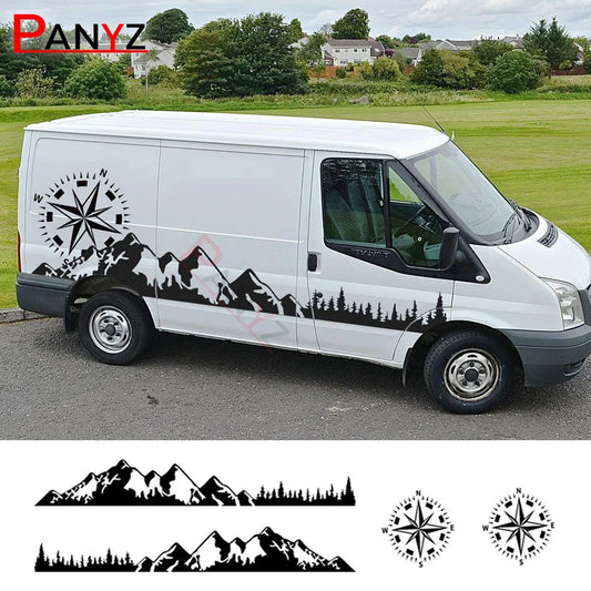 Camper Van / Motorhome Door Graphic Decal for Ford Transit MK6 / MK7 / MK8 | Full-Coverage Vinyl - 200000182:29#Glossy Yellow;5:100014065#L3-  DRIVEN - 1