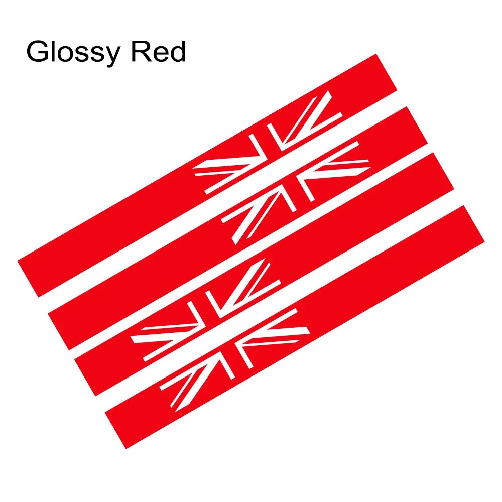 Union Jack Door Side Stripe Decal for Mini Cooper S (R55, R56, F55, F54, F60, R57, R59) | England Flag Vinyl - 200000182:350852#Matt Black-200000182:10#Glossy Red-200000182:175#Colorful Laser-200000182:366#Matt Silver-200000182:193#Glossy Black-  DRIVEN - 13