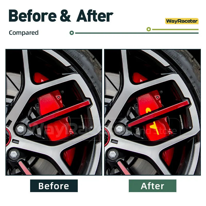 Renault Brake Caliper Decal Set – Hi-Temp Waterproof Reflective Vinyl | Megane RS, Clio, Sandero GT, Twingo, Laguna, Arkana (6 Pcs) - 200000182:193#RS black-200000182:691#RS red-200000182:29#RS white-200000182:350852#RS green-200000182:10#RS yellow-  DRIVEN - 4