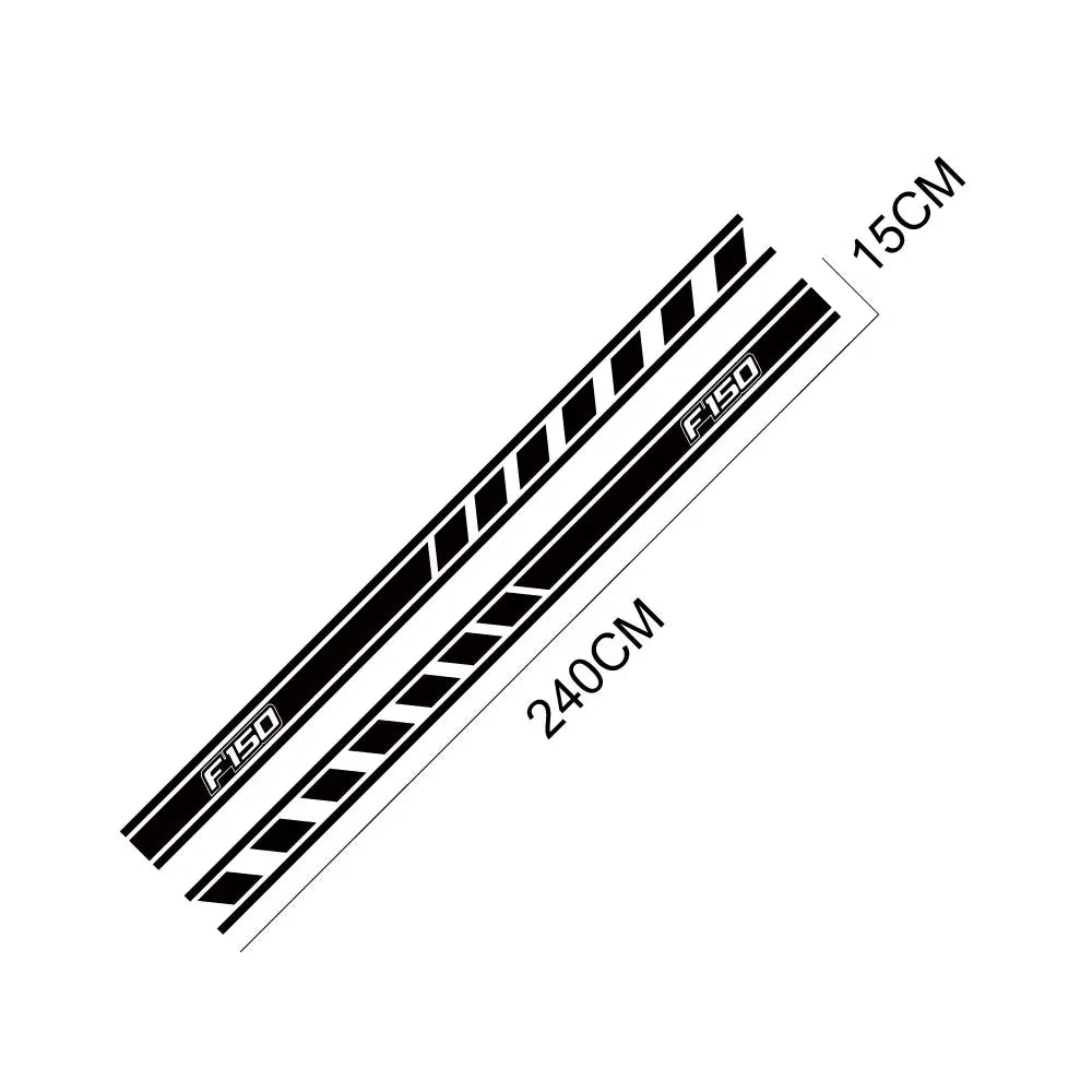 Door Side Skirt Stripe Decal for Ford F-150 Raptor | 2-Piece Pickup Truck Vinyl Graphic - 200000182:771#Carbon Fiber-200000182:29#Glossy White-200000182:691#Glossy Gray-200000182:193#Glossy Black-200000182:366#Glossy Yellow-  DRIVEN - 5