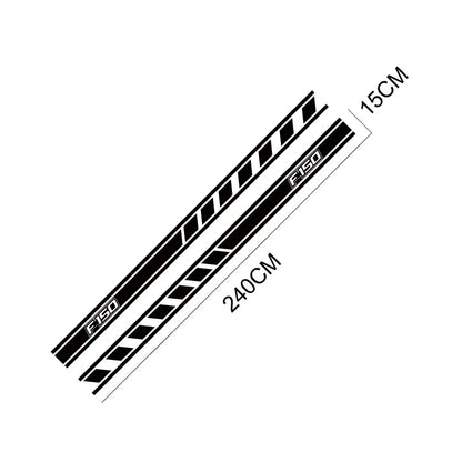 Door Side Skirt Stripe Decal for Ford F-150 Raptor | 2-Piece Pickup Truck Vinyl Graphic - 200000182:771#Carbon Fiber-200000182:29#Glossy White-200000182:691#Glossy Gray-200000182:193#Glossy Black-200000182:366#Glossy Yellow-  DRIVEN - 5